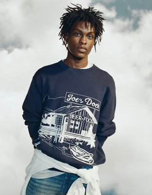 AE Graphic Crew Neck Sweater | American Eagle