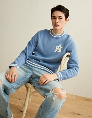AE Graphic Crew Neck Sweater | American Eagle