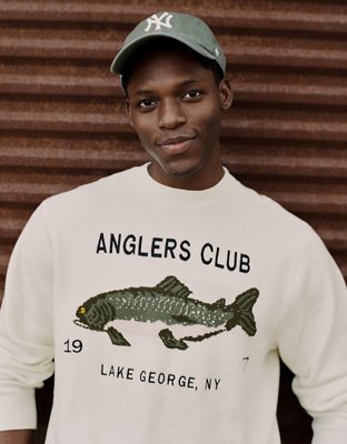 AE Suéter con Cuello Redondo y Gráfico de Trucha