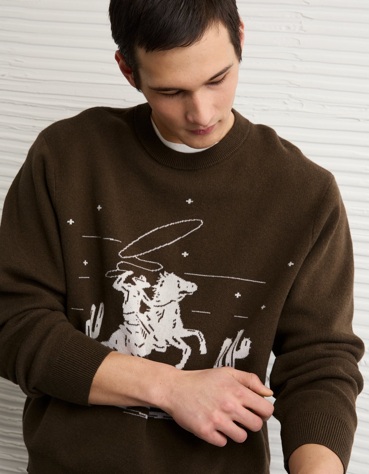 AE Cowboy Graphic Crew Neck Sweater - image 5