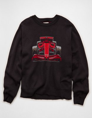 AE Racing Graphic Crew Neck Sweater | American Eagle