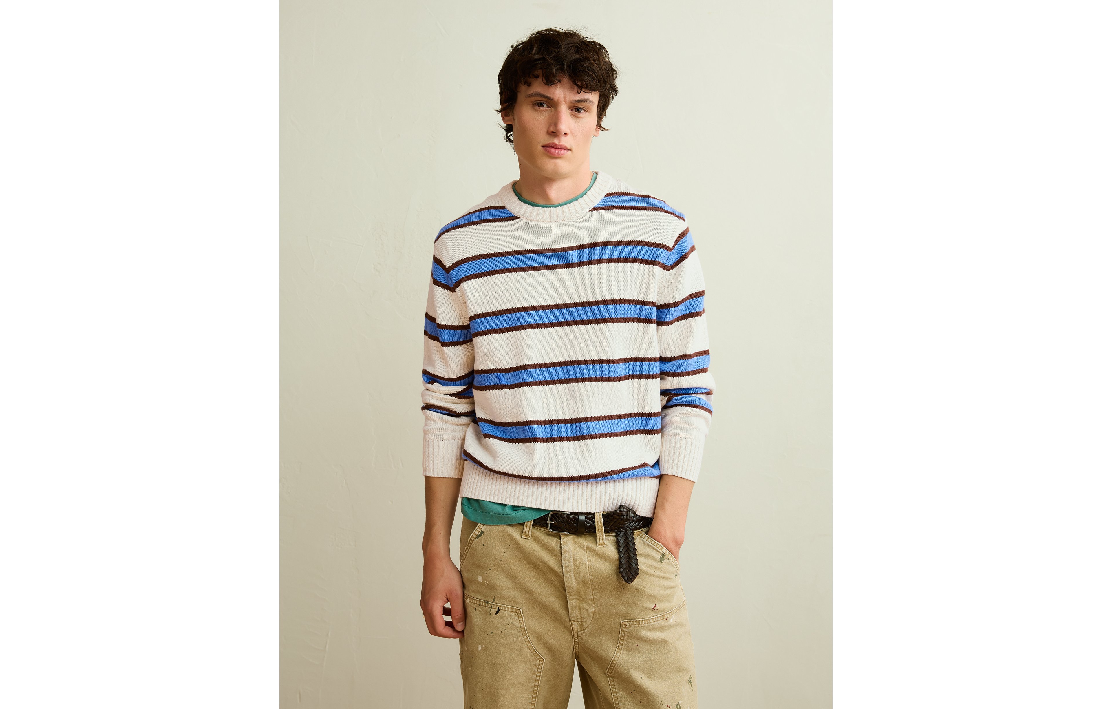 AE Striped Crew Neck Sweater