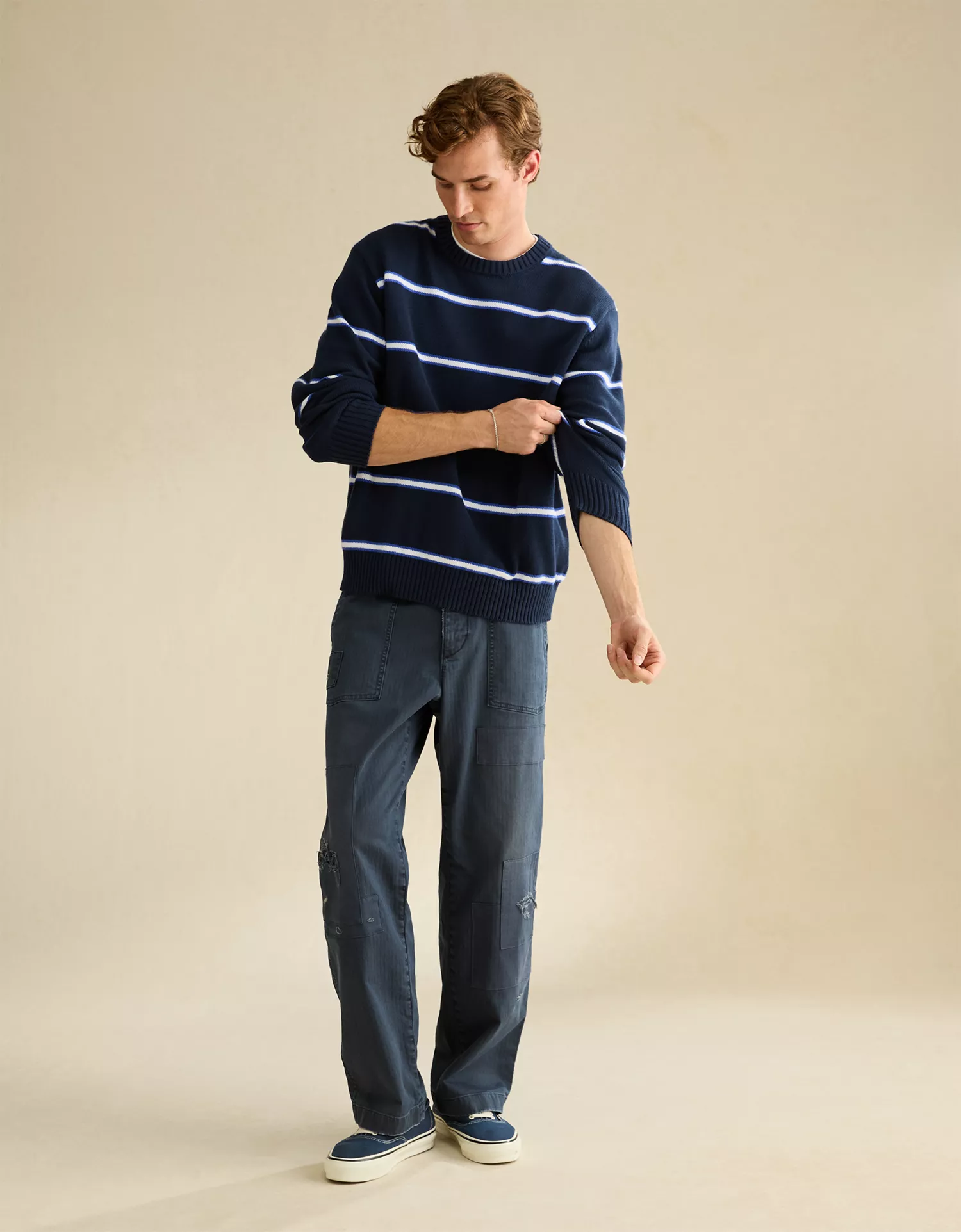 AE Striped Crew Neck Sweater - thumbnail 7