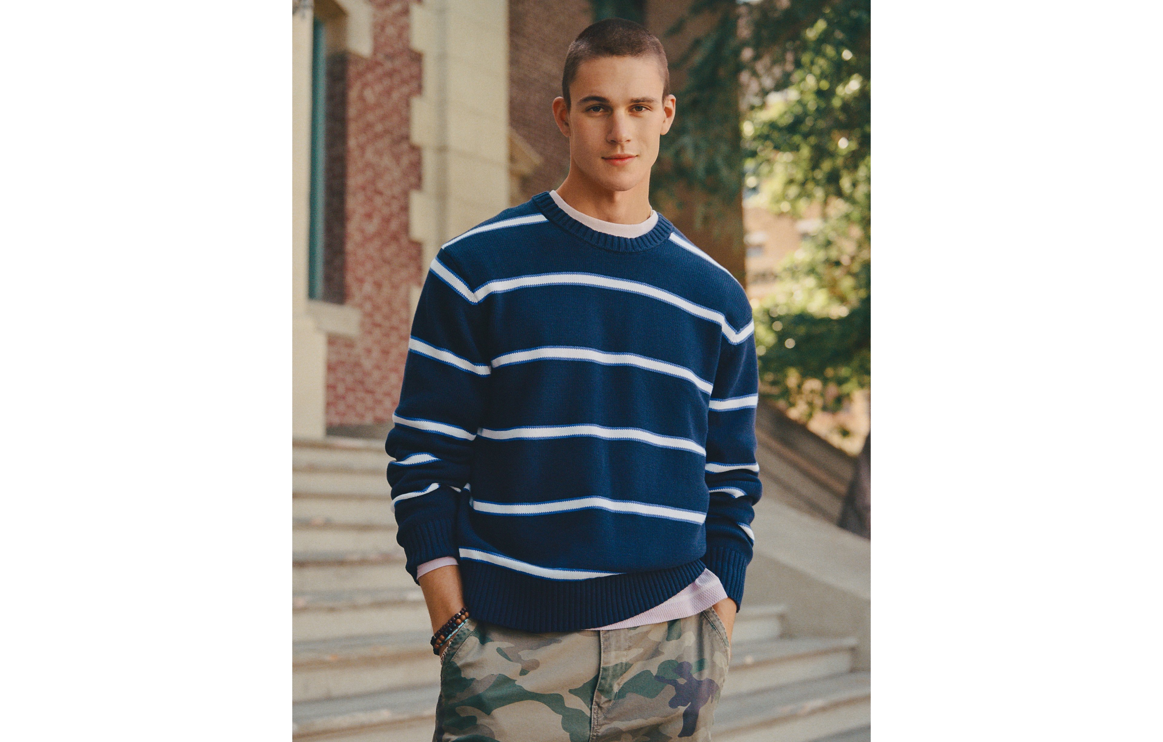 AE Striped Crew Neck Sweater