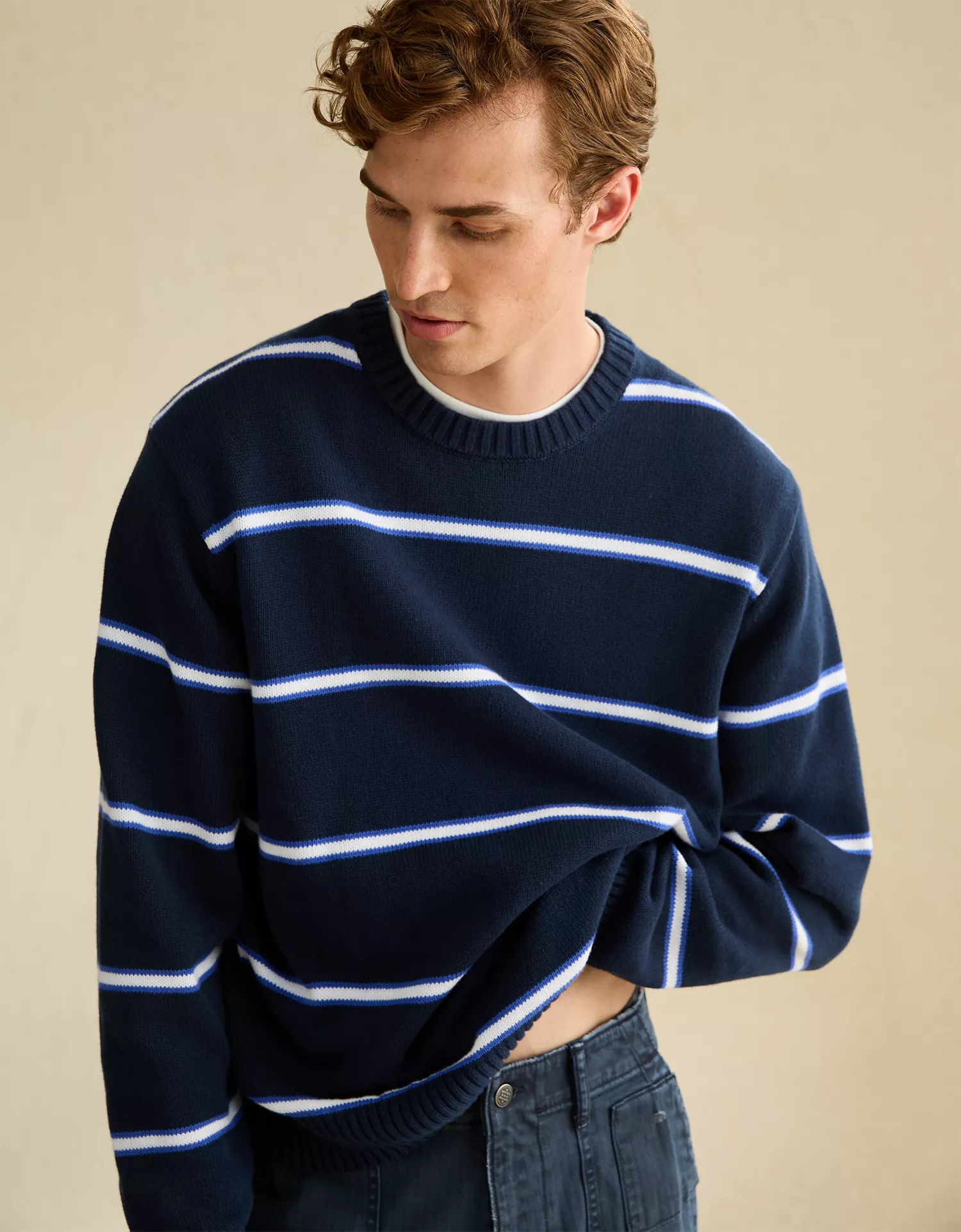 AE Striped Crew Neck Sweater - thumbnail 2