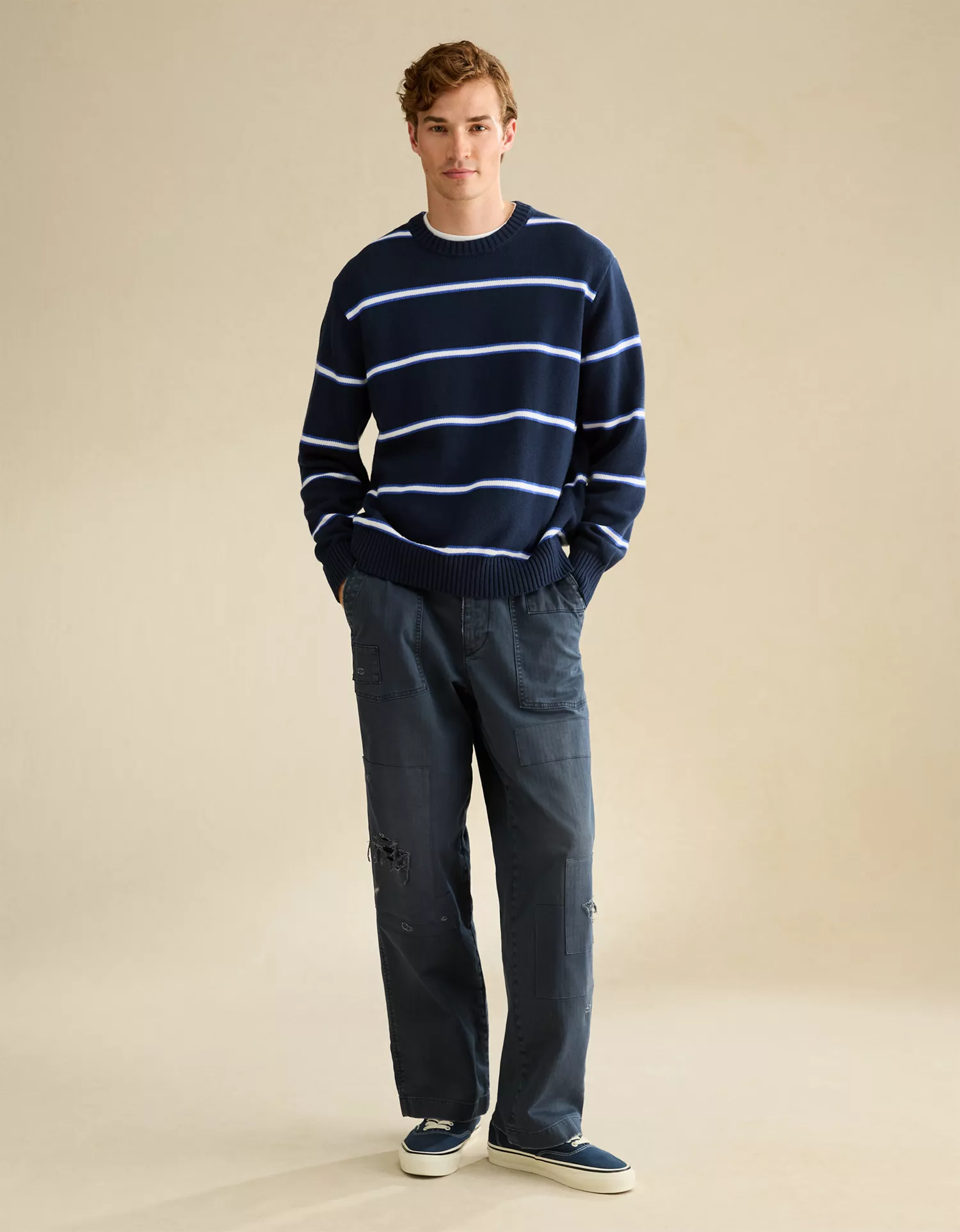 AE Striped Crew Neck Sweater - thumbnail 5