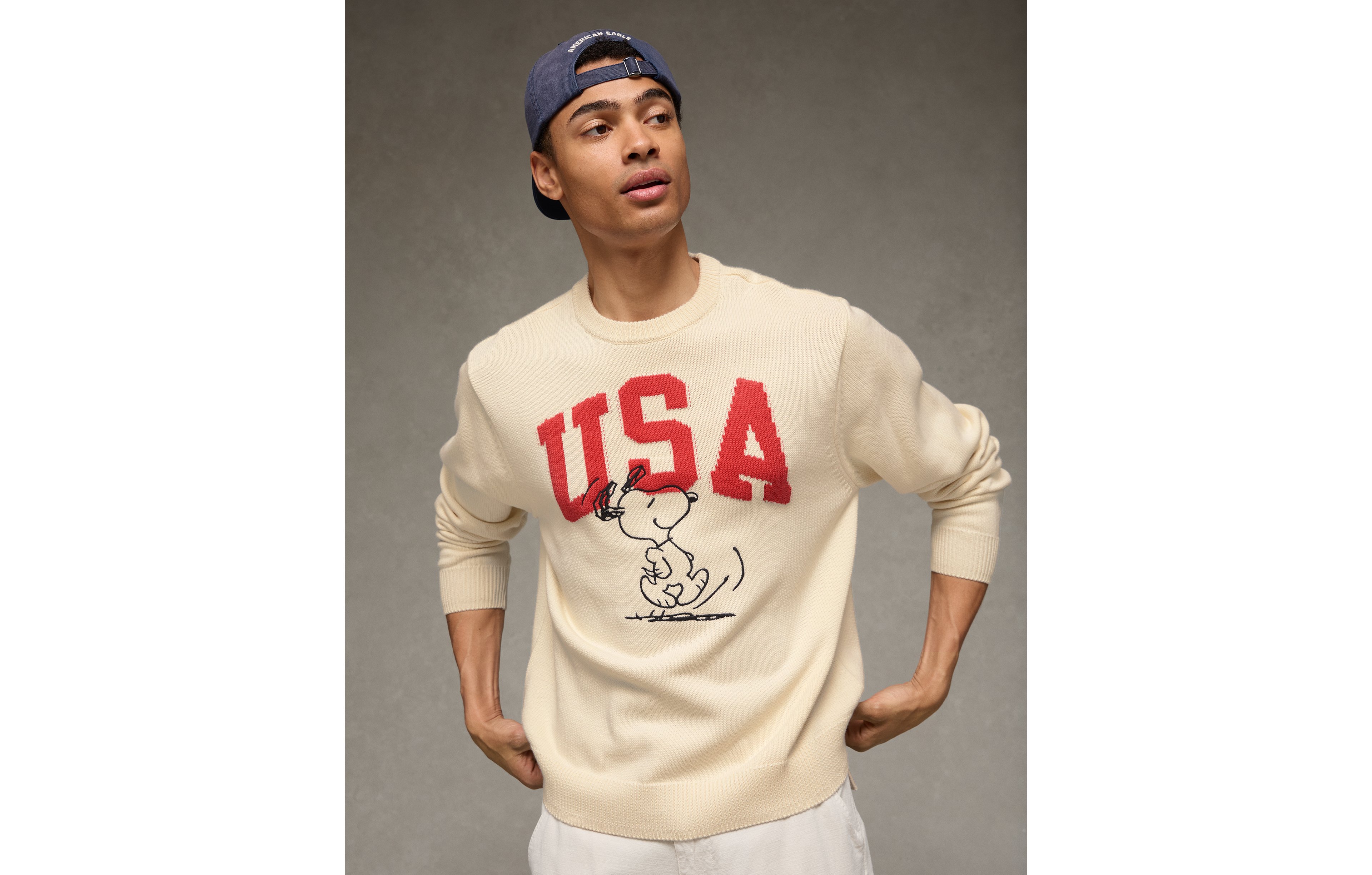 AE Snoopy Graphic Sweater