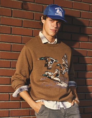 AE Graphic Crew Neck Sweater