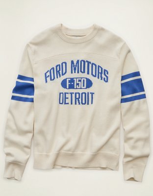 Мужской свитер American Eagle AE Ford Graphic, цвет: Кремовый — фото 3