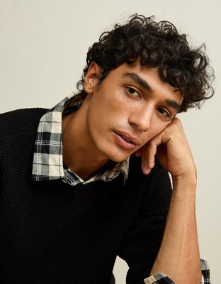 AE Brushed Waffle Knit Sweater