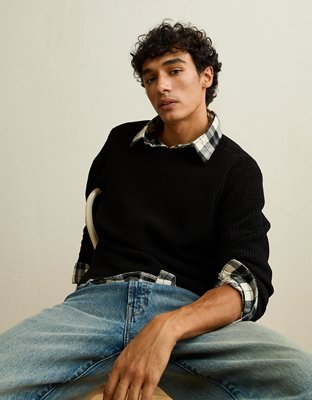 AE Brushed Waffle Knit Sweater