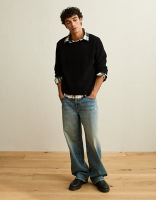 AE Brushed Waffle Knit Sweater