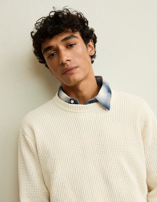 AE Brushed Waffle Knit Sweater
