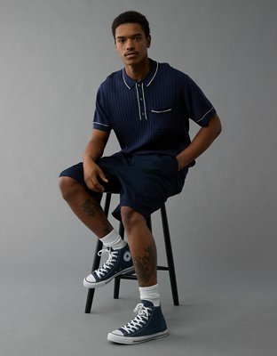 AE Weekend Tipped Sweater Polo Shirt