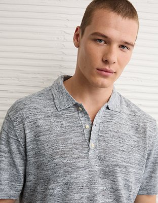 AE Space Dye Sweater Polo Shirt