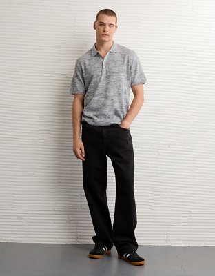 AE Space Dye Sweater Polo Shirt