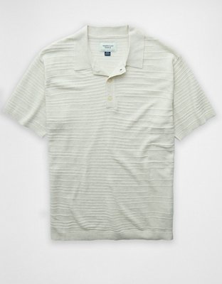 AE Camisa Polo Tejida de Mezcla de Lino