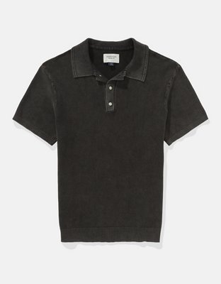 AE Weekend Washed Sweater Polo Shirt
