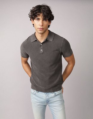 AE Camisa Polo Tejida Lavada de Fin de Semana