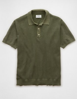 AE Weekend Washed Sweater Polo Shirt