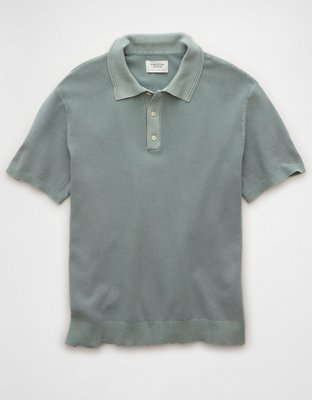 AE Weekend Washed Sweater Polo Shirt