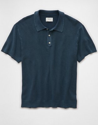 AE Weekend Washed Sweater Polo Shirt