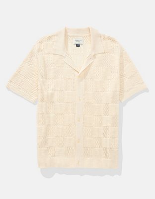 AE Camisa Polo a Cuadros con Botones para Fin de Semana