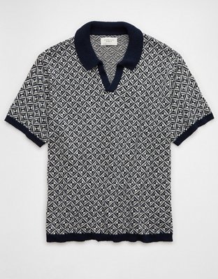 AE Weekend Printed Sweater Polo Shirt