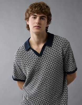 AE Weekend Printed Sweater Polo Shirt