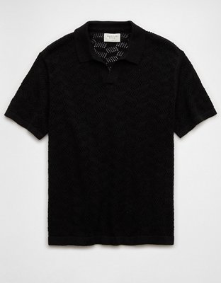 AE Weekend Textured Sweater Polo Shirt