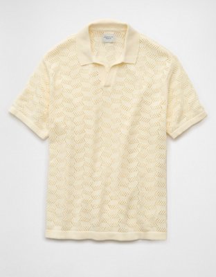 AE Weekend Textured Sweater Polo Shirt