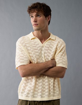 AE Weekend Printed Sweater Polo Shirt