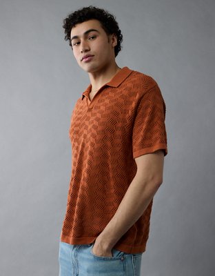 AE Weekend Printed Sweater Polo Shirt