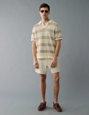 Chemise polo en tricot rayé Fin de semaine AE