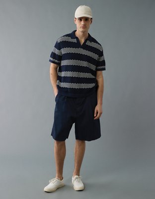 AE Weekend Striped Sweater Polo Shirt