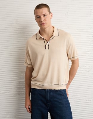 AE Tipped Sweater Polo Shirt