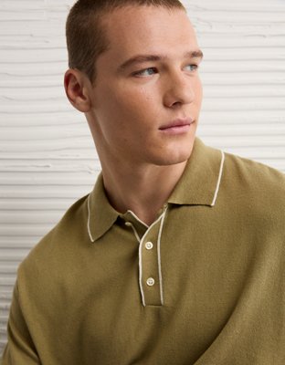AE Tipped Sweater Polo Shirt