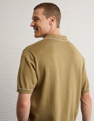 AE Tipped Sweater Polo Shirt