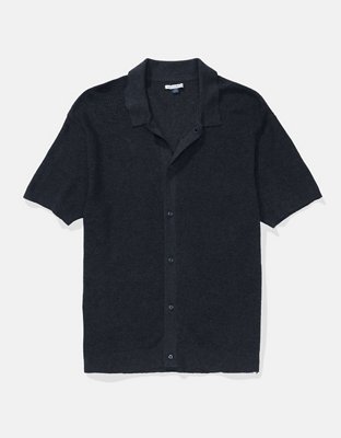 AE Waffle Button-Up Polo Shirt