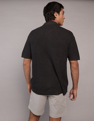 AE Waffle Button-Up Polo Shirt