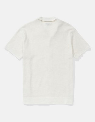 AEO Waffle Button-Up Polo Shirt