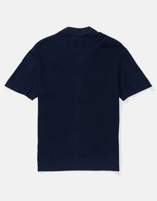 AEO Waffle Button-Up Polo Shirt