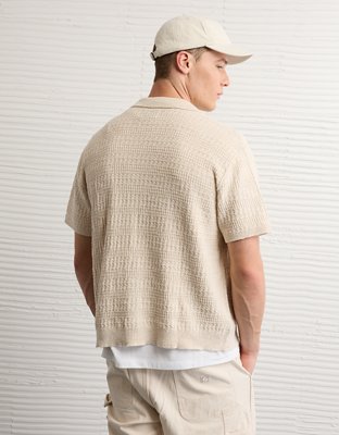 AE Weekend Button-Up Sweater Polo Shirt