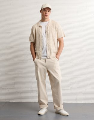 AE Weekend Button-Up Sweater Polo Shirt