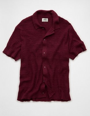 AE Weekend Button-Up Sweater Polo Shirt