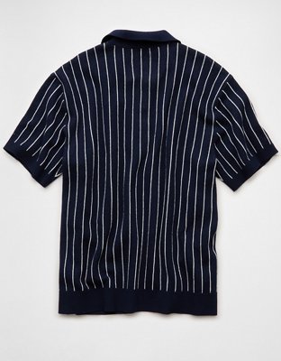 AE Weekend Striped Sweater Polo Shirt