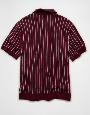 AE Weekend Striped Sweater Polo Shirt