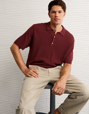 AE Pique Sweater Polo Shirt