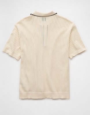 AE Camisa Polo Tejida y Decorada para Fin de Semana