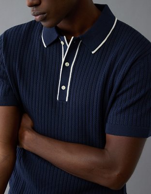 AE Weekend Tipped Sweater Polo Shirt